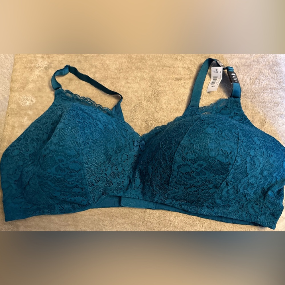 Torrid Deep Teal Lace Bralette
